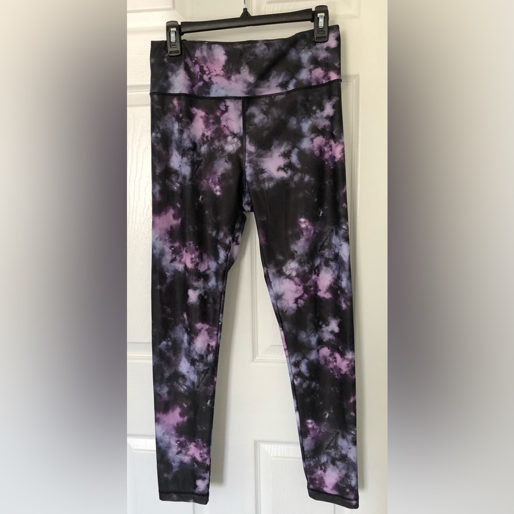 Infinite Performance Leggings Purple Black and Gray Women's Size Large